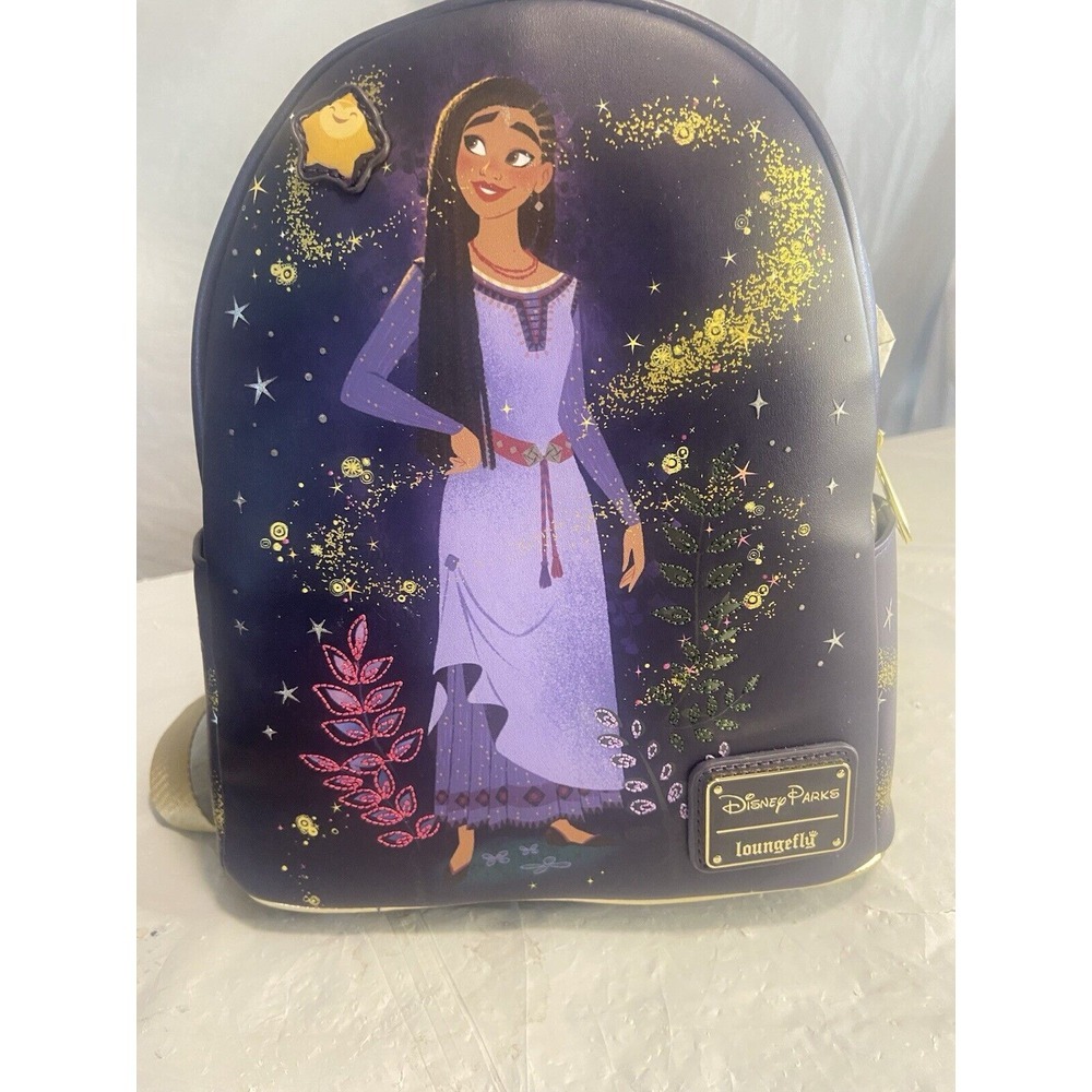 Disney Wish‎ Movie Dark Purple Beautiful Loungefly Mini Backpack New With Tags